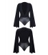 ALEXIS BODY WITH WIDE SLEEVES BLACK L