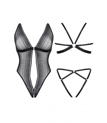 ISBEL BODY NERO TRASPARENTE L