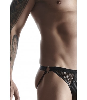 GIACCA WETLOOK CON GRIGLIA NERA L