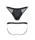 GIACCA WETLOOK CON GRIGLIA NERA S