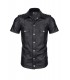 LUCA CHEMISE WETLOOK AVEC PINCES NOIR L