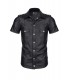 LUCA WETLOOK SHIRT WITH CLAMPS BLACK L