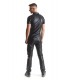 LUCA WETLOOK SHIRT WITH CLAMPS BLACK M