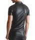 LUCA CHEMISE WETLOOK AVEC PINCES NOIR L