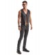 OLIVER BLACK VEST WITH ADJUSTMENT BACK L