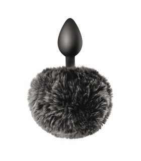 PLUG SILICONA POMPÓN NEGRO