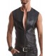 MOTTAVIANO WETLOOK SLEEVELESS T-SHIRT BLACK L