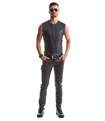 MOTTAVIANO T-SHIRT SMANICATA WETLOOK NERA M