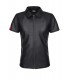 CHEMISE ZIPPÉE REMO WETLOOK NOIR S