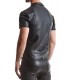 CHEMISE ZIPPÉE REMO WETLOOK NOIR S