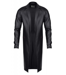 SERGIO WETLOOK TRENCH-COAT NOIR L