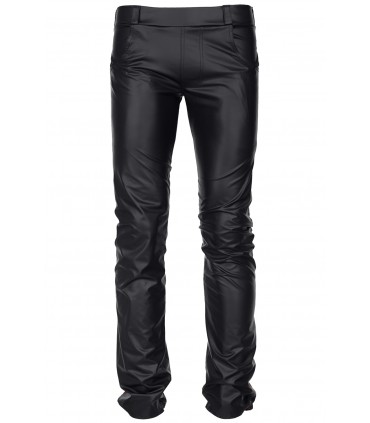PANTALONE VITTORIO WETLOOK CON TASCHE NERO L