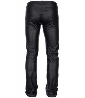 VITTORIO PANTALON WETLOOK AVEC POCHES NOIR L