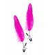 PINZAS REGULABLES C/ PLUMA FUCSIA