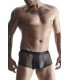 WETLOOK-BOXER MIT GITTER SCHWARZ L