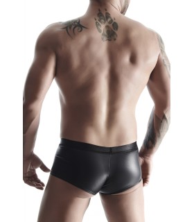 BOXER WETLOOK AVEC OUVERTURES NOIR XL