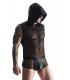 T-SHIRT WITH HOOD AND BLACK BOXER L