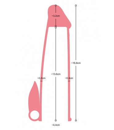 REALISTISCHE PENISHÜLLE S4 FLEISCH 20 CM MIT VIBRATION