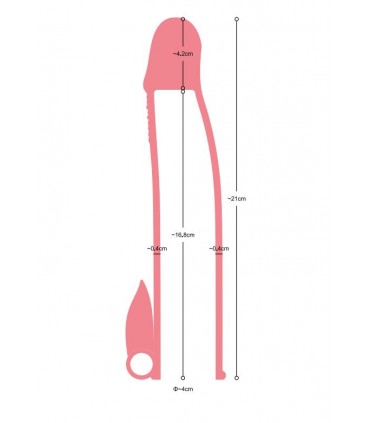 GUAINA PENE REALISTICA S3 CARNE 16'2 CM CON VIBRAZIONE