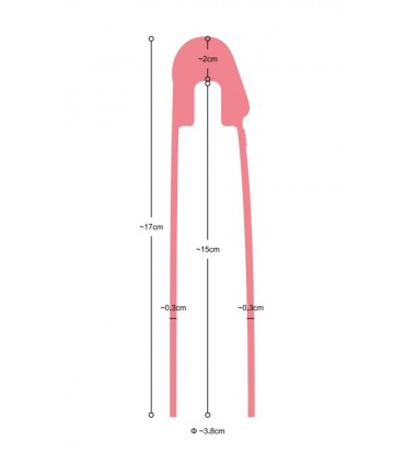 REALISTIC PENIS SHEATH S2 FLESH 19.5 CM