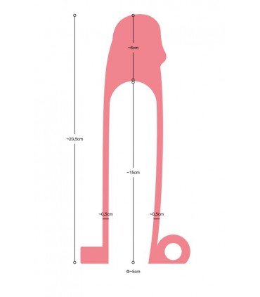 GUAINA PENE REALISTICA S5 CARNE 19 CM CON VIBRAZIONE