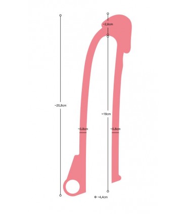 REALISTIC PENIS SHEATH S7 FLESH 21 CM W/ VIBRATION