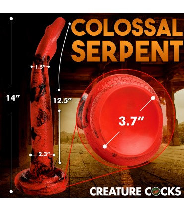 DILDO SILICONA KING COBRA LARGE 35'5 CM