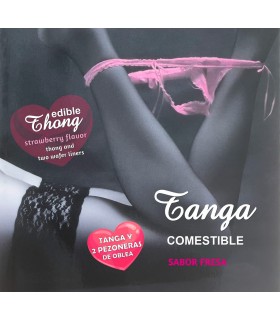 Tanga-Überzug und 2 kleine erdbeerfarbene Brustwarzenpolster