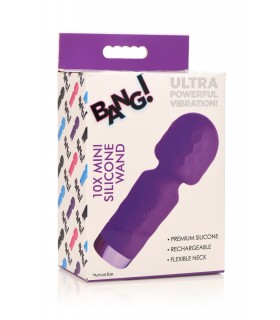 MINI BAGUETTE DE MASSAGE RECHARGEABLE EN SILICONE VIOLET