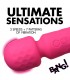 MINI RECHARGEABLE PINK SILICONE WAND MASSAGER