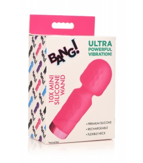 MINI BAGUETTE DE MASSAGE RECHARGEABLE EN SILICONE ROSE