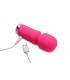 MINI RECHARGEABLE PINK SILICONE WAND MASSAGER