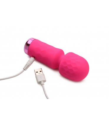 MINI MASAJEADOR WAND RECARGABLE SILICONA ROSA