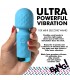 MINI RECHARGEABLE WAND MASSAGER BLUE SILICONE