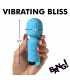 MINI RECHARGEABLE WAND MASSAGER BLUE SILICONE
