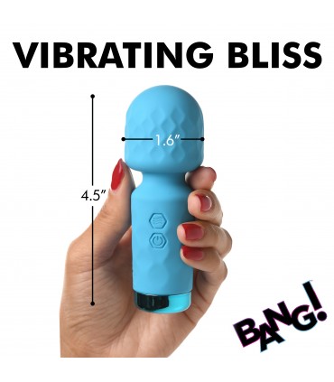 MINI MASSAGGIATORE A BACCHETTA RICARICABILE IN SILICONE BLU