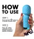 MINI RECHARGEABLE WAND MASSAGER BLUE SILICONE