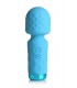 MINI RECHARGEABLE WAND MASSAGER BLUE SILICONE