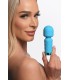 MINI RECHARGEABLE WAND MASSAGER BLUE SILICONE