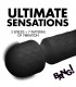 MINI BAGUETTE DE MASSAGE RECHARGEABLE SILICONE NOIR