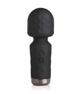 MINI MASAJEADOR WAND RECARGABLE SILICONA NEGRO