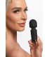 MINI RECHARGEABLE WAND MASSAGER BLACK SILICONE