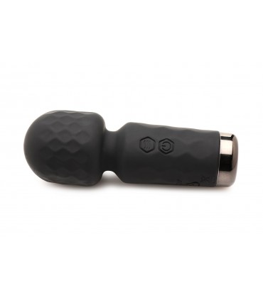 MINI MASSAGGIATORE A BACCHETTA RICARICABILE IN SILICONE NERO