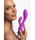 RECHARGEABLE RABBIT FLEXIBLE SILICONE VIBRATOR PURPLE