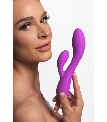 VIBRATEUR FLEXIBLE EN SILICONE RECHARGEABLE RABBIT VIOLET