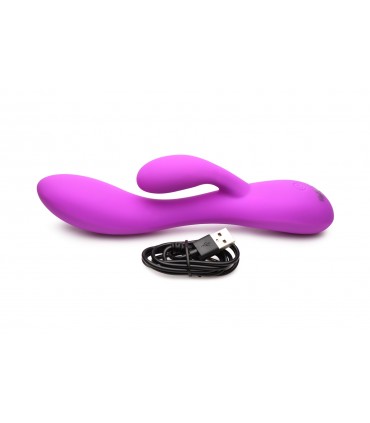 VIBRATEUR FLEXIBLE EN SILICONE RECHARGEABLE RABBIT VIOLET