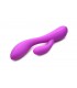 RECHARGEABLE RABBIT FLEXIBLE SILICONE VIBRATOR PURPLE