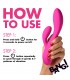 PINK RECHARGEABLE RABBIT FLEXIBLE SILICONE VIBRATOR