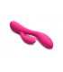 VIBRATEUR FLEXIBLE EN SILICONE LAPIN RECHARGEABLE ROSE