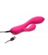 VIBRATEUR FLEXIBLE EN SILICONE LAPIN RECHARGEABLE ROSE